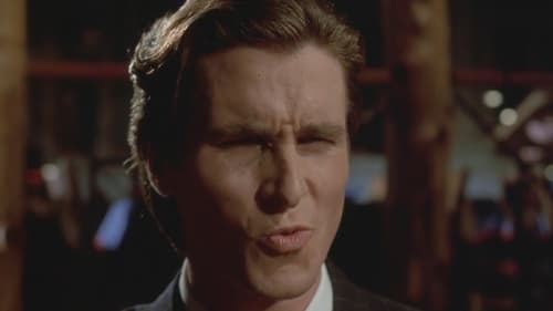 Christian Bale as Patrick Bateman peeling off a face mask, mouth agape, the patron saint of the looksmaxxing routine